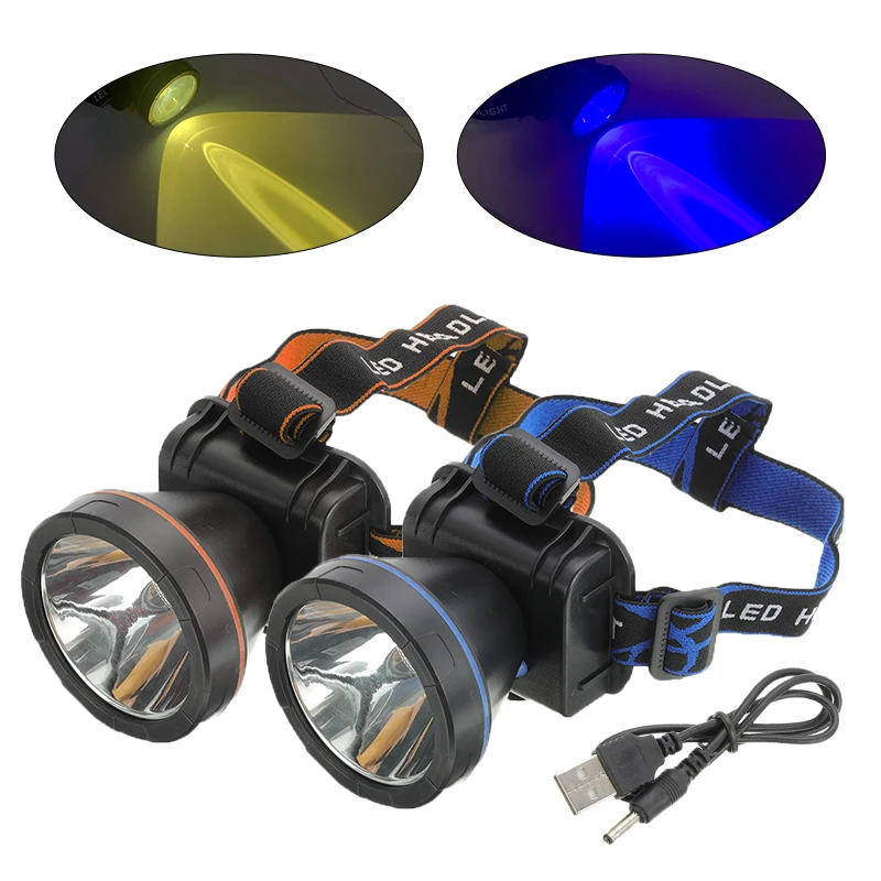 Кемпинг Рыбалка высокая мощность светодиодные фары супер яркий Дальний налобный