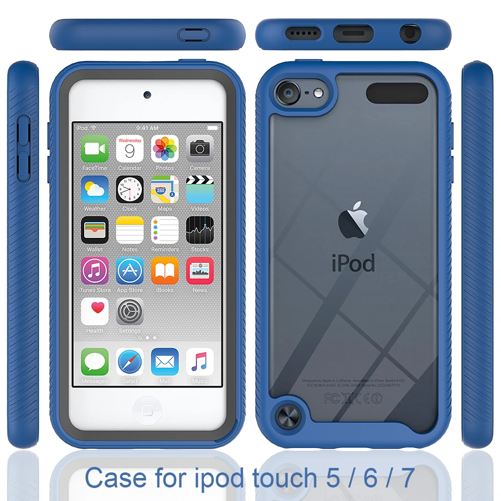 2 in 1 Hybrid Rugged Armor Shockproof Case For Apple iPod Touch 5 6 7 Soft TPU Bumper Hard PC Transparent Protective Back Cover images - 6