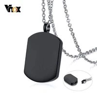 vnox mens cremation urn necklace black stainless steel dog tag pendant memorial cherish love gifts jewelry