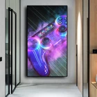 Плакаты игровой тематики Handle Playstation Controller распечатывает на холсте картина для игровой комнаты Куадрос декоративное настенное Искусство Картина декор