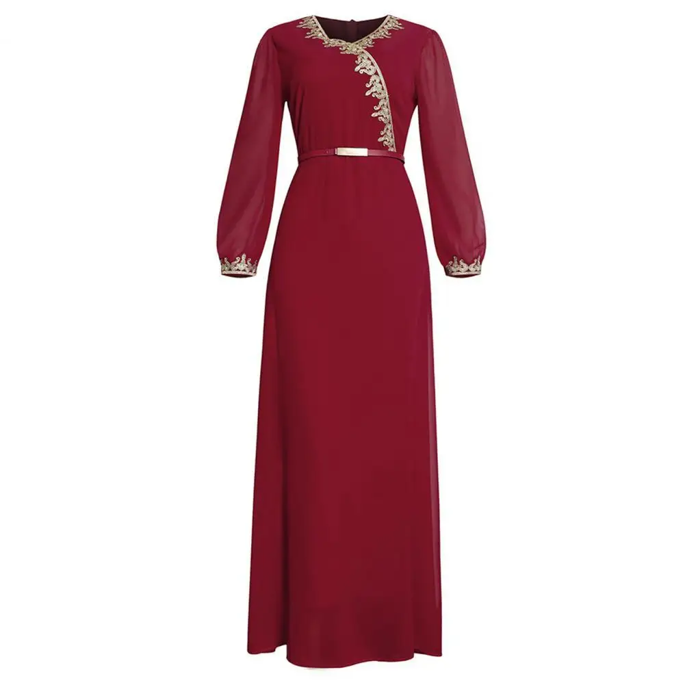 

Ele-Choice женское осеннее платье с вышивкой, женское платье с поясом, плиссированное платье с широким подолом в стиле ретро, сарафан от Dai