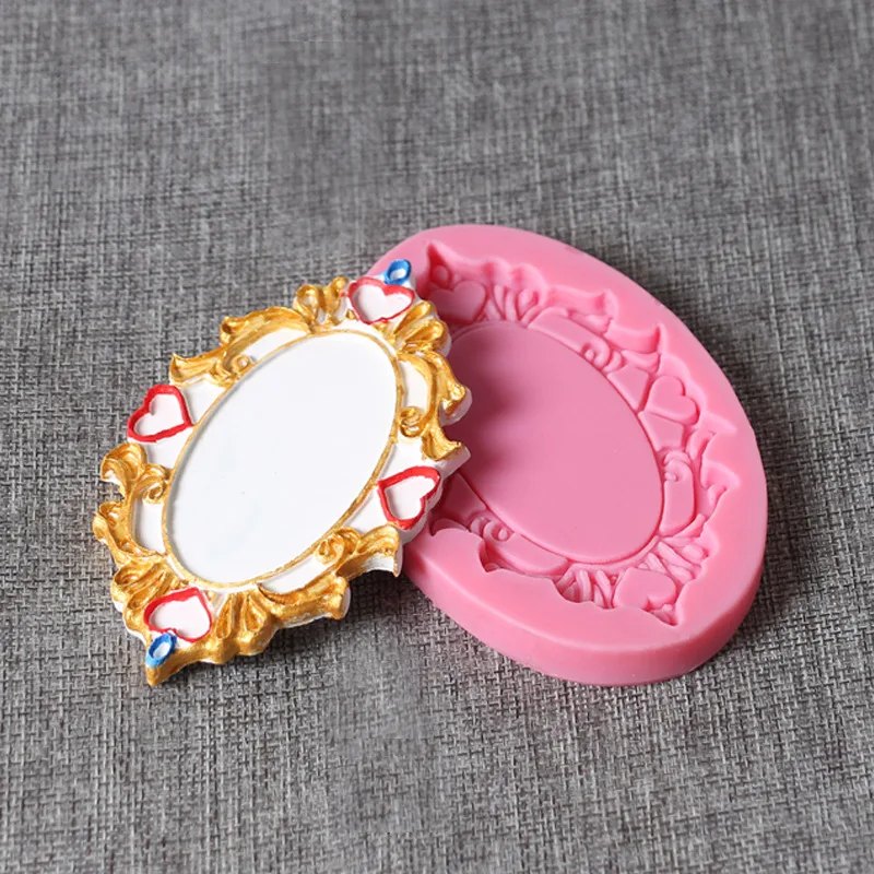 Стильная фоторамка силиконовая форма DIY помадка Шоколадное Печенье Торт Смола