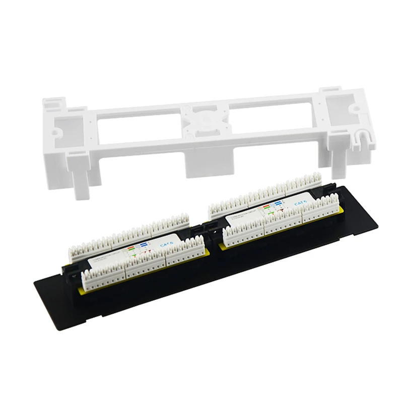Сетевая коммутационная панель CAT6 на 12 портов сетевое настенное крепление RJ45