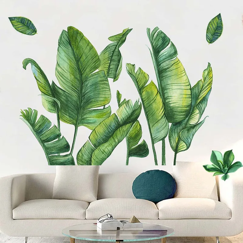 Тропические растения и листья настенные наклейки для дома детская комната