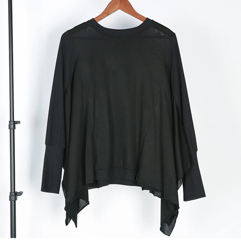 Женский трикотажный свитер с круглым вырезом и рукавами летучая мышь | Женская