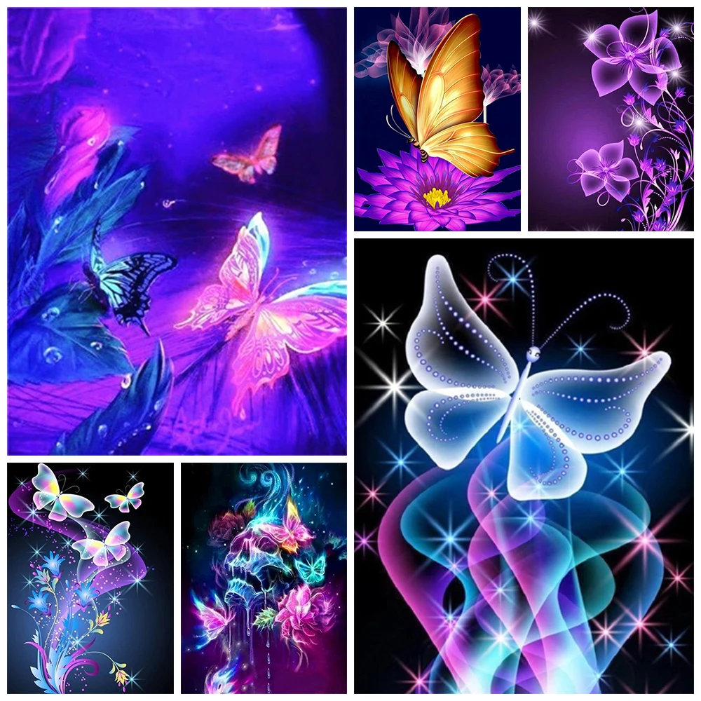 

MUXUN 5D DIY Diamond Painting Beautiful Butterfly Full Square Drill Diamond Embroidery Animal Picture Of Rhinestone Home Decor