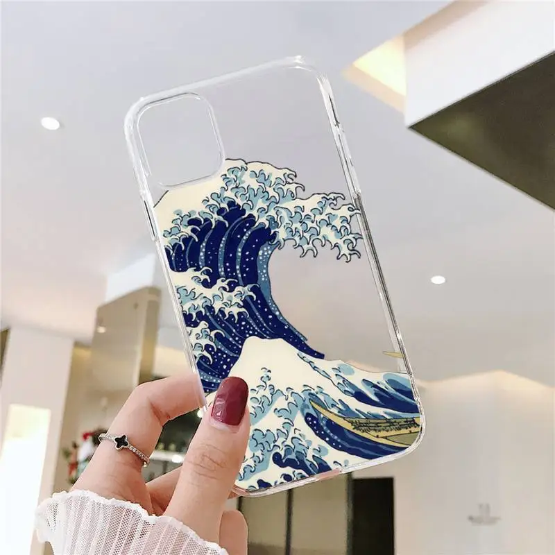

The Big Wave of kanagawa Phone Case Clear Transparent for iPhone 11 12 mini pro XS MAX 8 7 6 6S Plus X 5S SE XR 2020