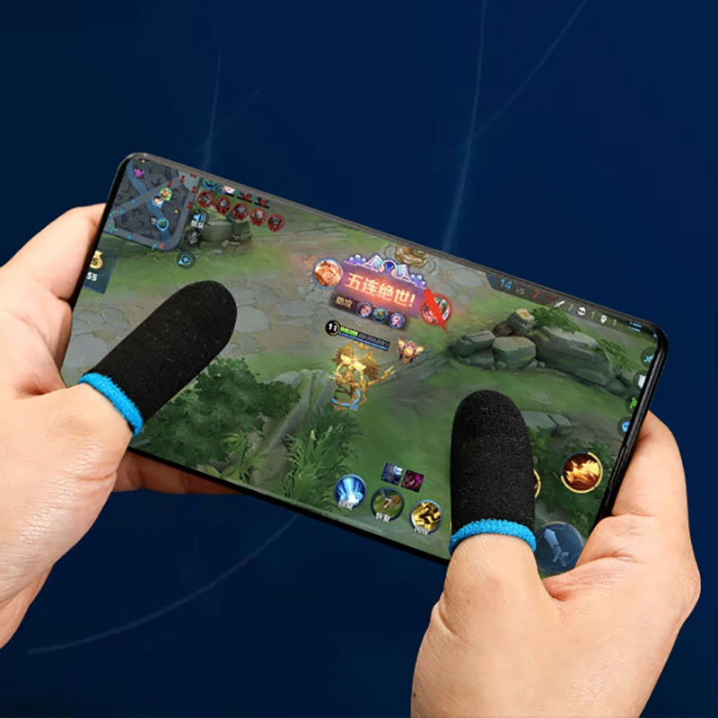 

18-Pin Carbon Fiber Finger Sleeves for PUBG Mobile Games Contact Sn Finger Sleeves(12 Pcs)