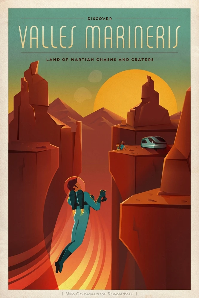 Valles Marineris Trek Vintage Sci-Fi Movie Poster Retro Canvas Painting DIY Wall Stickers Art Home Bar Posters Decor Gift | Дом и сад
