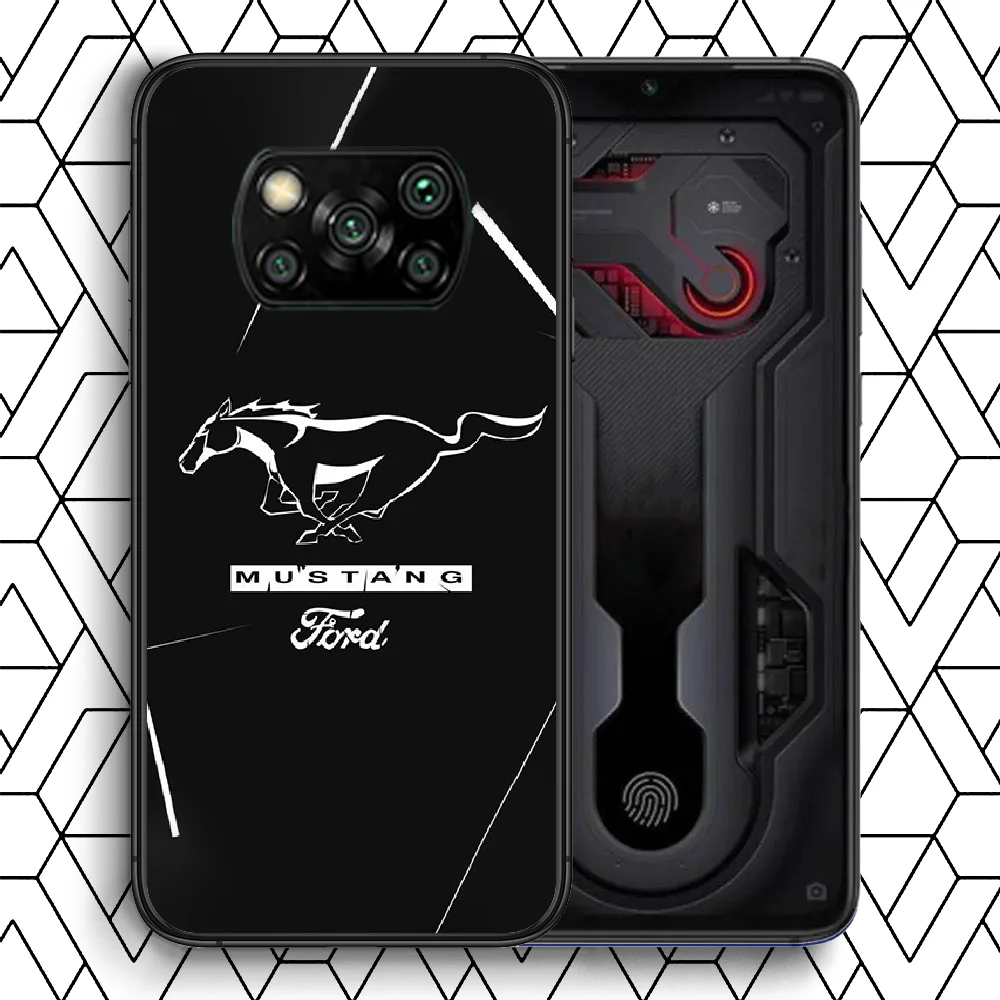

Fords Mustangs logo Phone case Cover Hull For Xiaomi Mi A2 A3 8 9 9T Note 10 Se Lite Pro black Hoesjes Fashion Cell Trend Prime