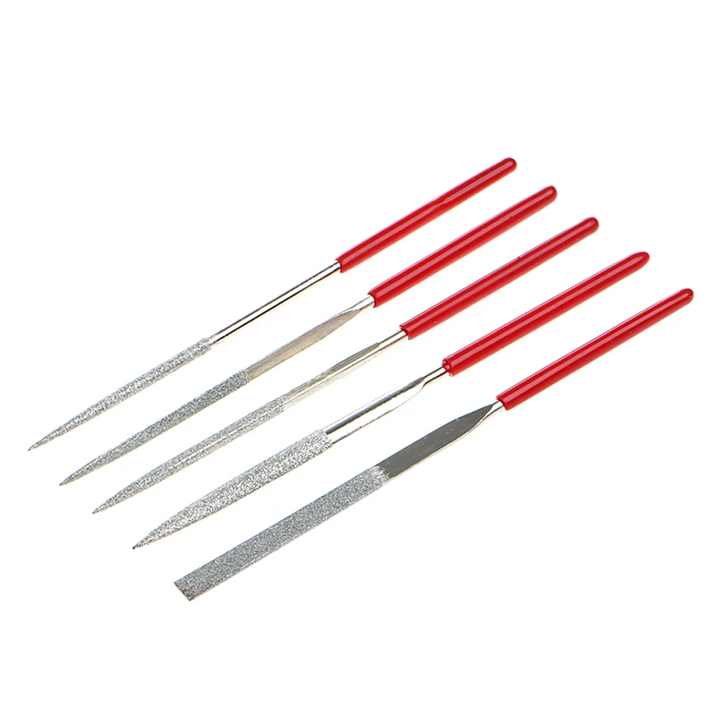 

OOTDTY Practical 5pcs Diamond Needle File Repair Tool Kit Set. Sharpening 3X140mm Hot