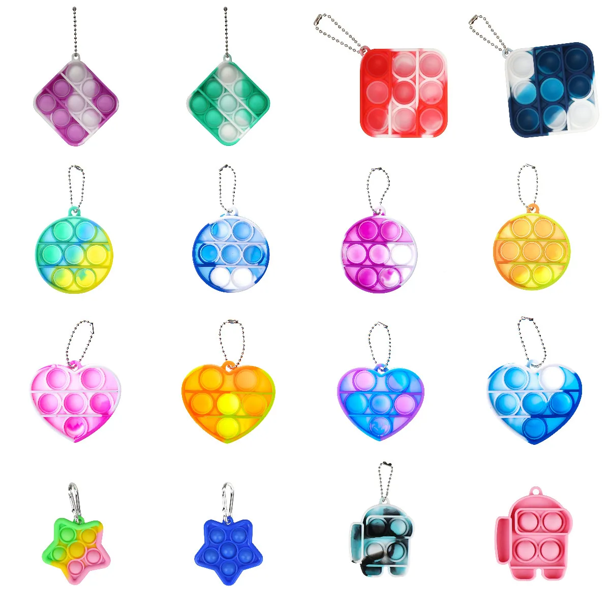1 шт. пуш ап пузырь сенсорная Непоседа игрушки брелки для снятия стресса мягкие