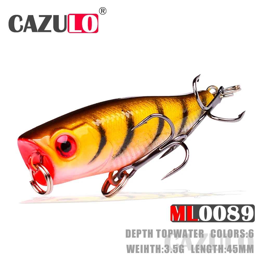 

Popper Fishing Lures Accesorios Isca Artificial Weights 3.5g 45mm Floating Baits Topwater De Pesca Wobblers For Pike Fish Leurre