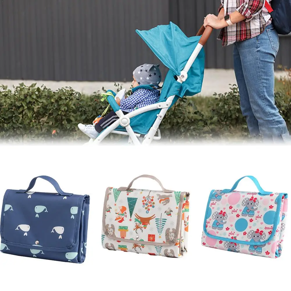 

Пеленка для младенцев, водонепроницаемый портативный комплект подгузников с подушечкой для головы, сумка для подгузников, прекрасный пода...