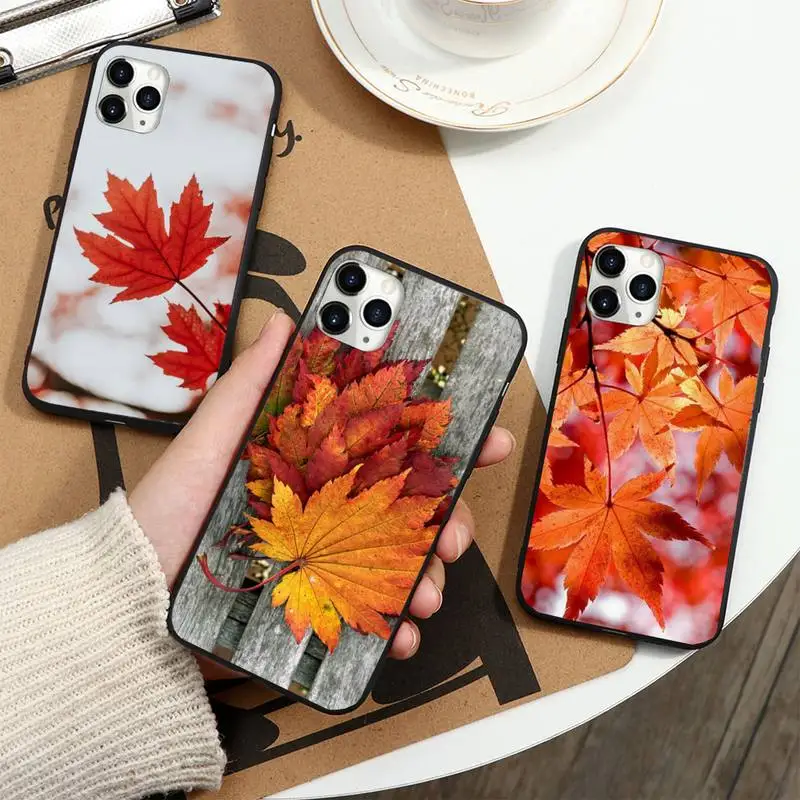 

Maple Leaf Golden Autumn Phone Case for iPhone 11 12 pro XS MAX 8 7 6 6S Plus X 5S SE 2020 XR mini