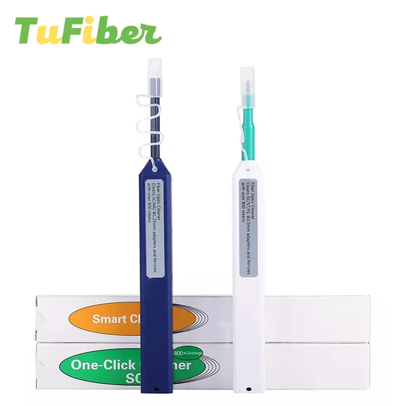 Free Shipping 2Pcs/Lot LC/SC/FC/ST One Touch Cleaning Tool 1.25mm and 2.5mm Cleaning Pen 800 Cleaning Fiber Optic Cleaner