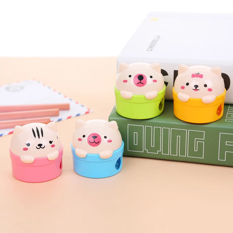 Милые точилки для карандашей с одним отверстием Kawaii Cat ручек девочек подарки