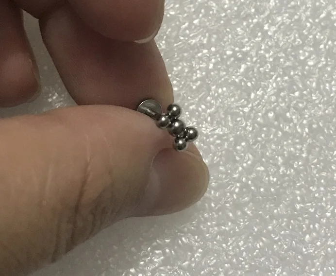 316L нержавеющая сталь 16 г Тринити шариковый винт внутренняя резьба labret tragus спираль раковины хряща пирсинг серьги ювелирные изделия для тела