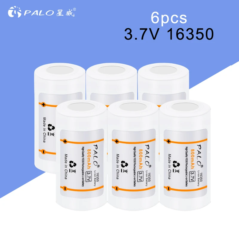 Литий ионный аккумулятор PALO 16340/16350 3 7 в литий ионные аккумуляторные батареи