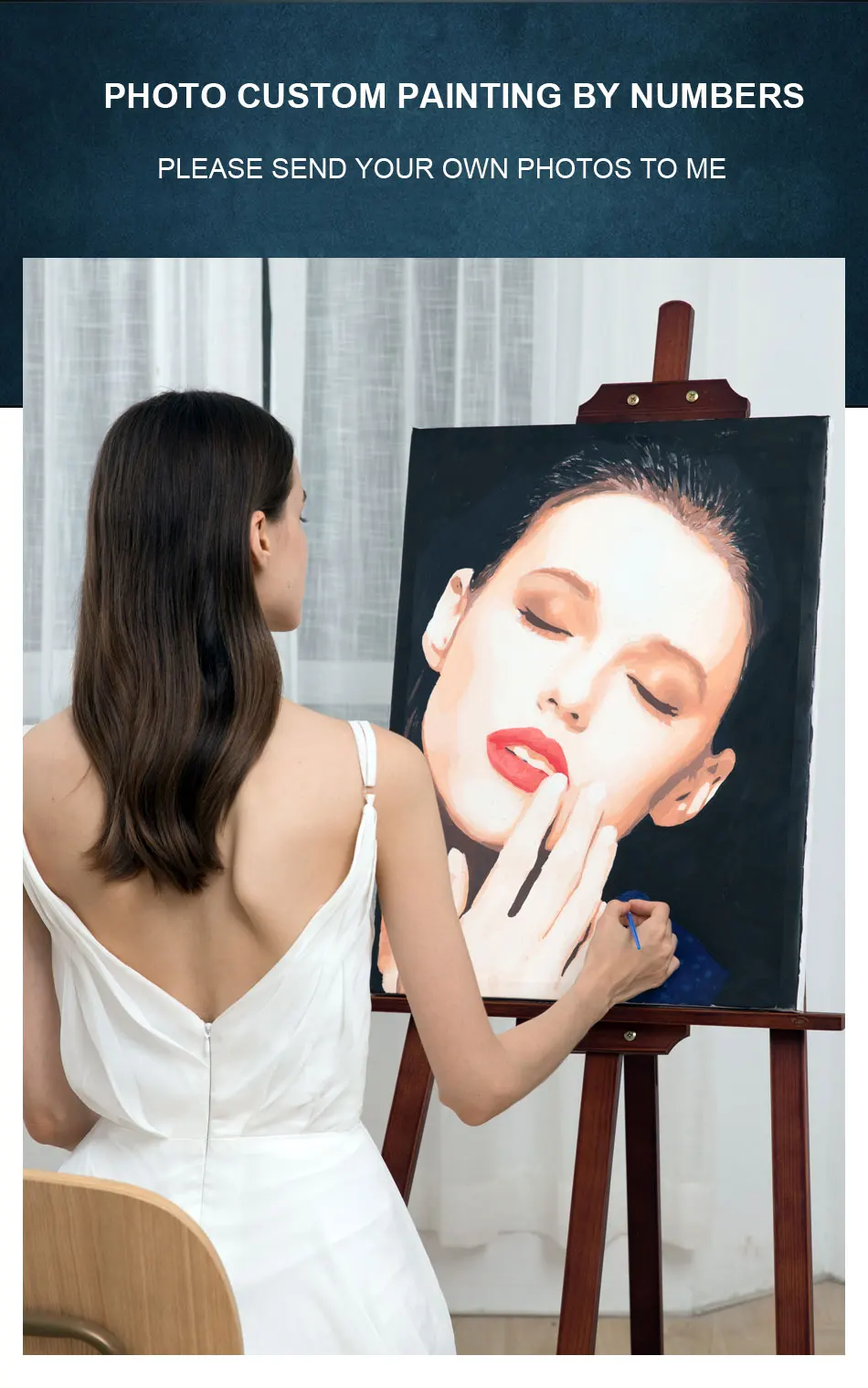 

Digital Painting Black and White Romantic Abstract Decorative Painting Custom Digital Canvas Portrait Wedding Family Drawing