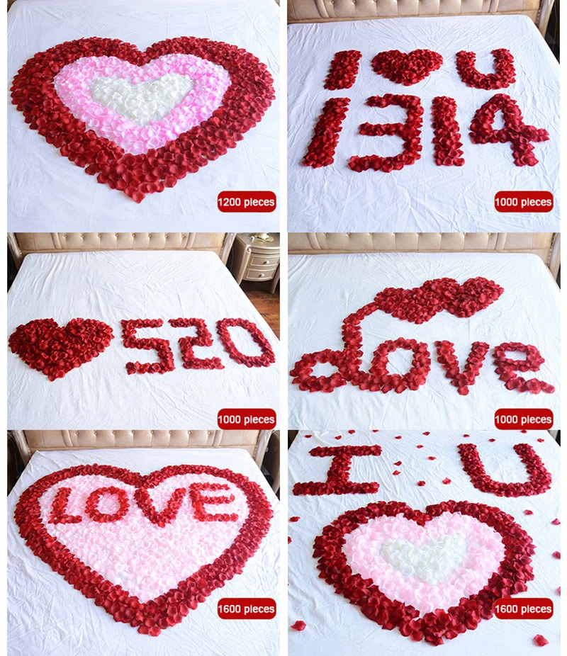 Романтические искусственные лепестки роз свадебные украшения аксессуары