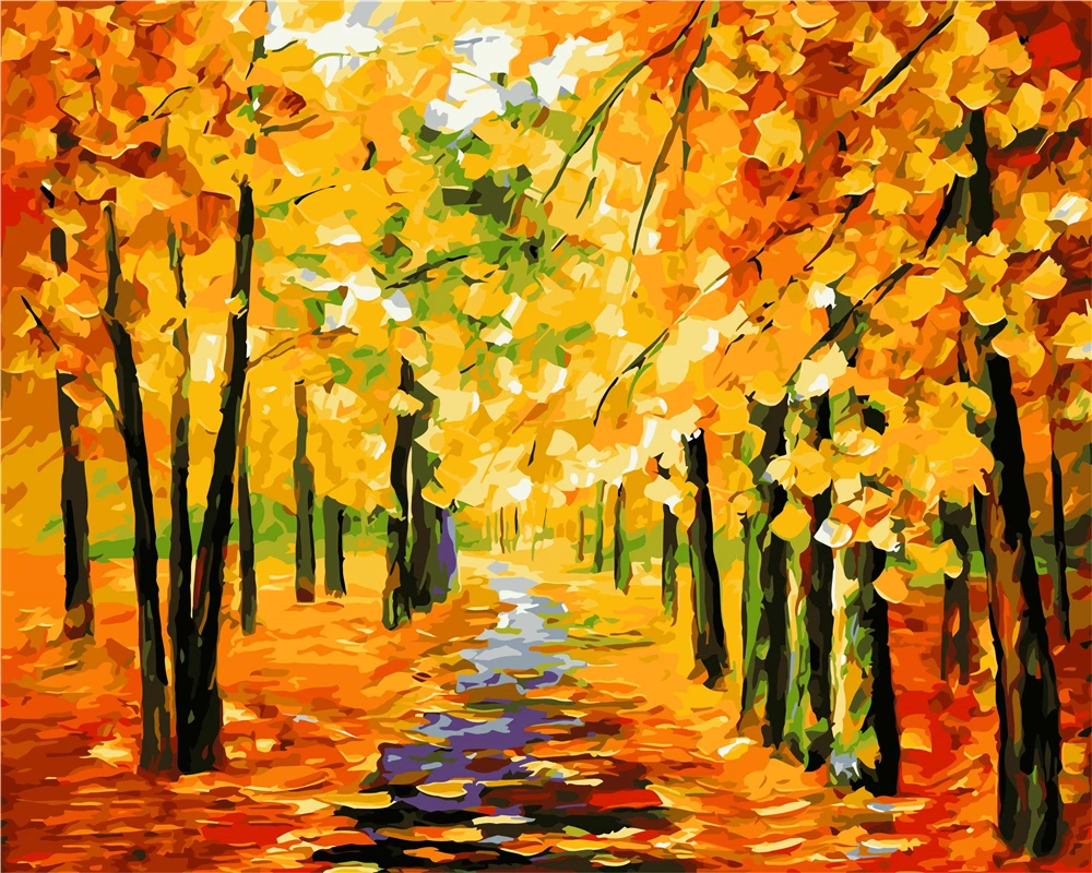 

Heart Night Sceney Diy Oil Painting Paint By Number Kit Painting For Adults Kids Arts Craft For Home Wall Decor 40x50cm