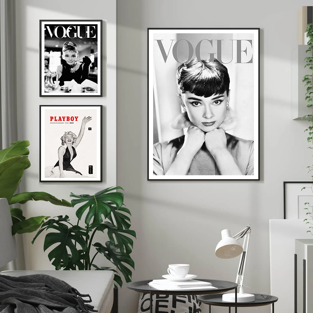 Модная Обложка с изображением Одри Хепберн на завтрак художественный принт