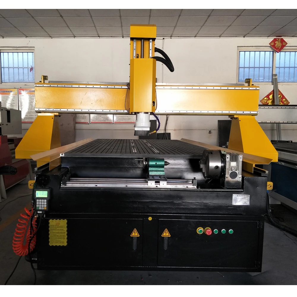 1325 4 axis cnc router machines table 3d milling machine with rotary device vacuum 4.5kw water cooling spindle |