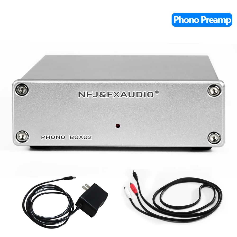 

FX-AUDIO- BOX02 Phono Preamp MM MC RIAA Gain Adjustable HiFi Audio Pre-Amp for Phonograph Turntable Preamplifier for Speaker