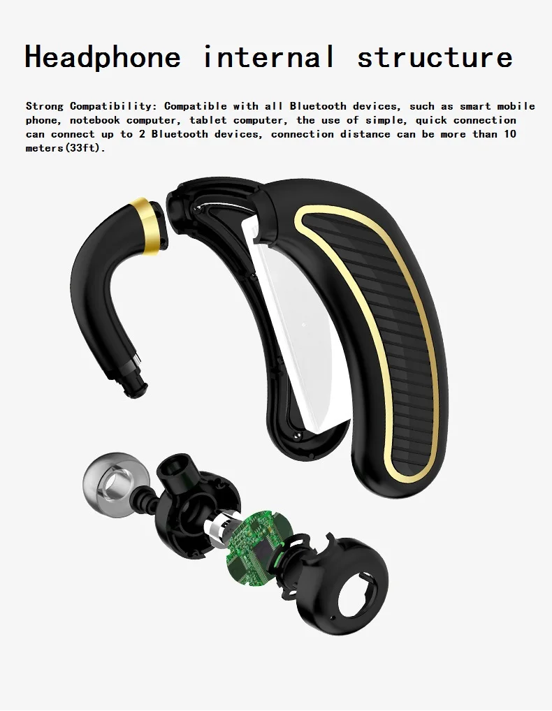 K21 Беспроводные наушники с громкой связью bluetooth-гарнитура наушники-вкладыши