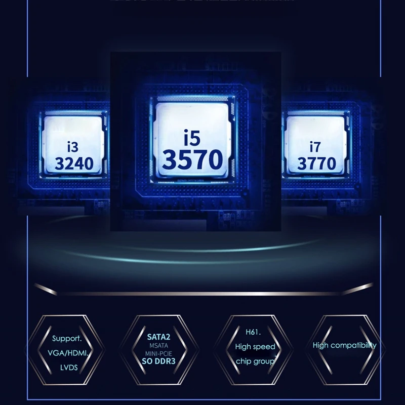 

H61 MINI Industrial Control Motherboard LGA1155Thin 2/3 Generation CPU DDR3 8GITX All-In-One Computer Motherboard