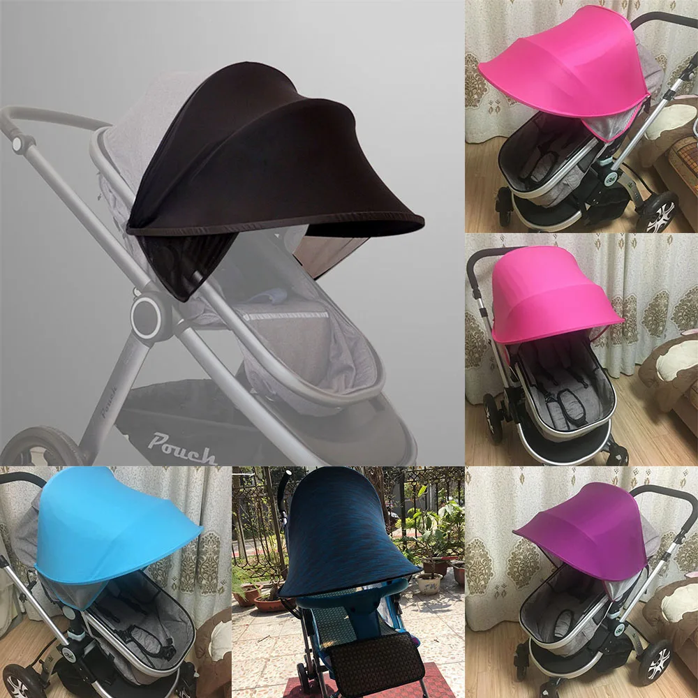 CYSINCOS Baby Stroller Shade Sun Visor Carriage Canopy Cover Newborn Prams Stroller Accessories Sun Hood Windproof Pushchair Cap