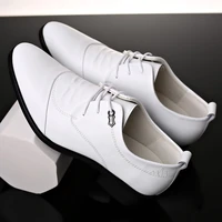 black white mens formal shoes genuine leather elevator shoes for men wedding shoes male elegant fashion dress shoes men oxford