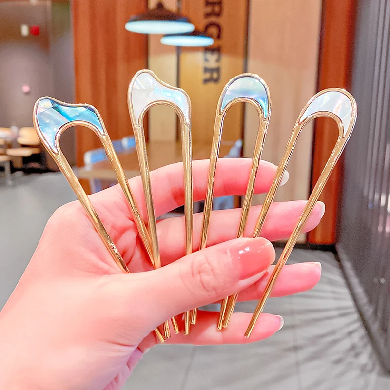 

1PCS for Women Headwear Girl Hair Tools Bun Maker Minimalist Japan Hairpin Alloy Metal Conch Shell Hair Sticks Hair Accessories