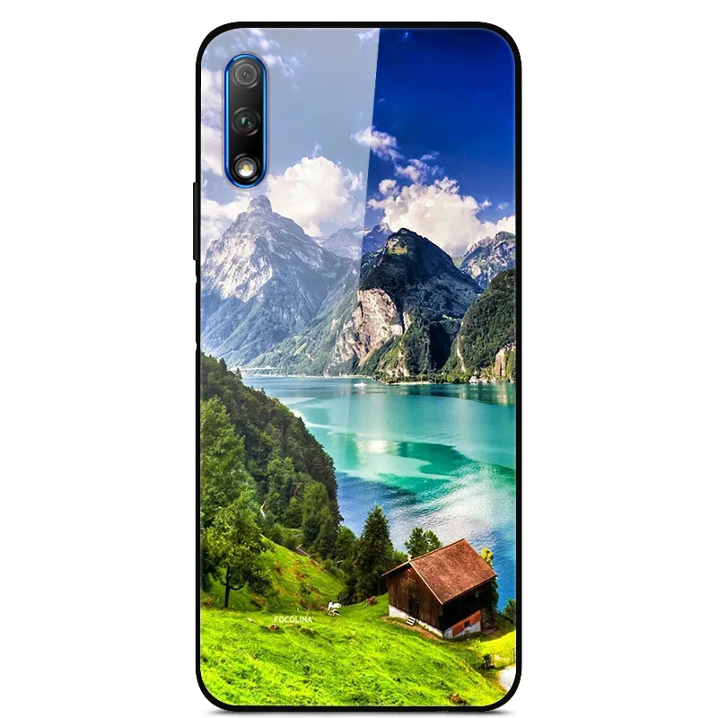 Роскошный чехол для huawei Honor 9X, чехол из закаленного стекла, силиконовый чехол для телефона huawei Honor 9X X9 9 X, чехол s для Honor 9X - Цвет: 39