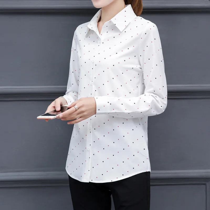 

2019 New Spring Leisure Long Sleeve Chiffon Shirt Women's Korean Shirt