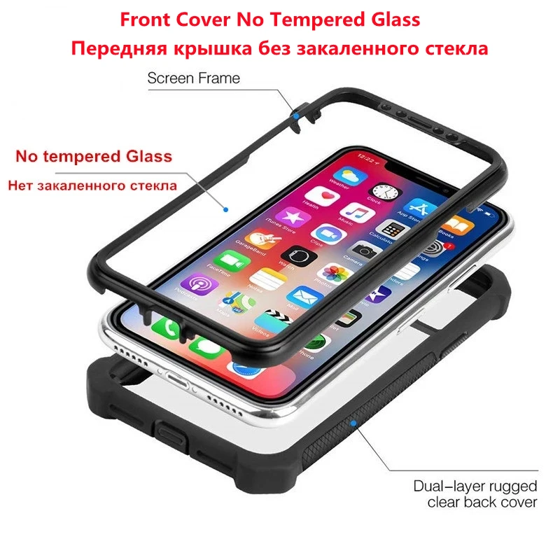 heavy duty shockproof phone case for iphone 13 12 11 pro max x xr xs max se 2 6 6s 7 8 plus 5 soft tpupc transparent back cover free global shipping