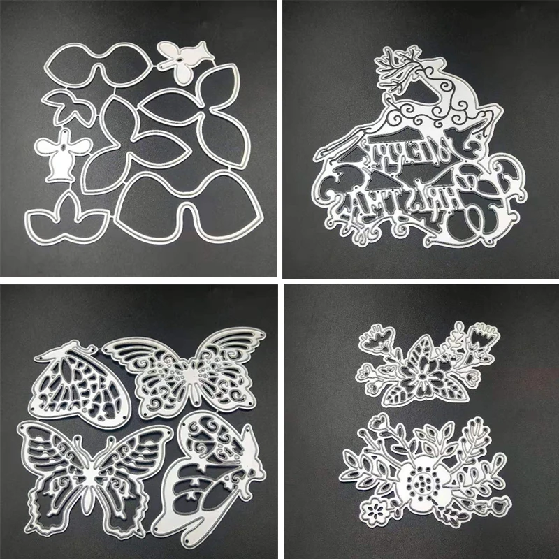 Вырубные штампы с цветами и бабочками для скрапбукинга|Вырубные штампы| |