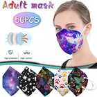 Черная маска KN95 ffp2, 4-слойная дышащая маска, многоразовая маска с принтом бабочки, респиратор, защитная маска для лица, Черная тушь для ресниц