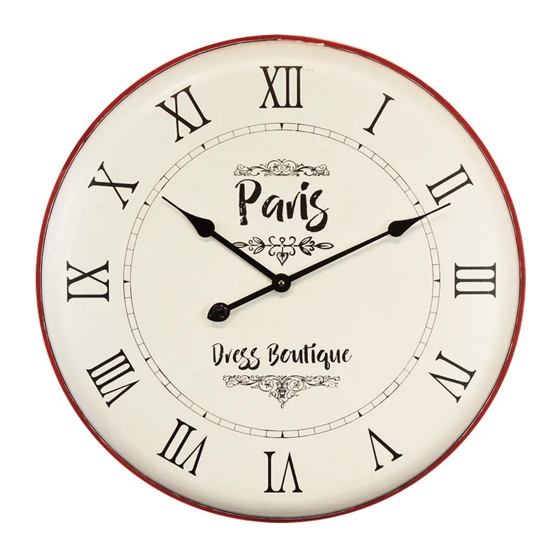 

Large Wall Clock Retro Metal Living Room Clock Mechanism Bedroom Silent Modern Watch Wall Clocks Klok Horloge Murale Gift FZ462