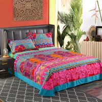 bedding set high quality bed skirt 2pcs pillowcase retro fashion jacquard europe art bedspread bed sheets double king