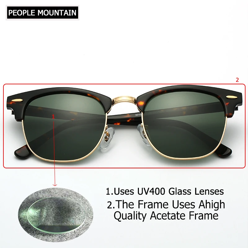 Оправа ацетатная Pilot стеклянные линзы солнцезащитные очки унисекс ретро