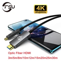fsu usb c hdmi cable type c to hdmi 4k 60hz optic fiber hdmi cable 2 0 converter for macbook huawei xiaomi thunderbolt 3 adapter