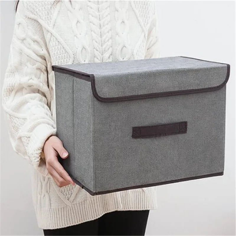 Корзина для хранения большой органайзер хлопковых игрушек складная коробка из