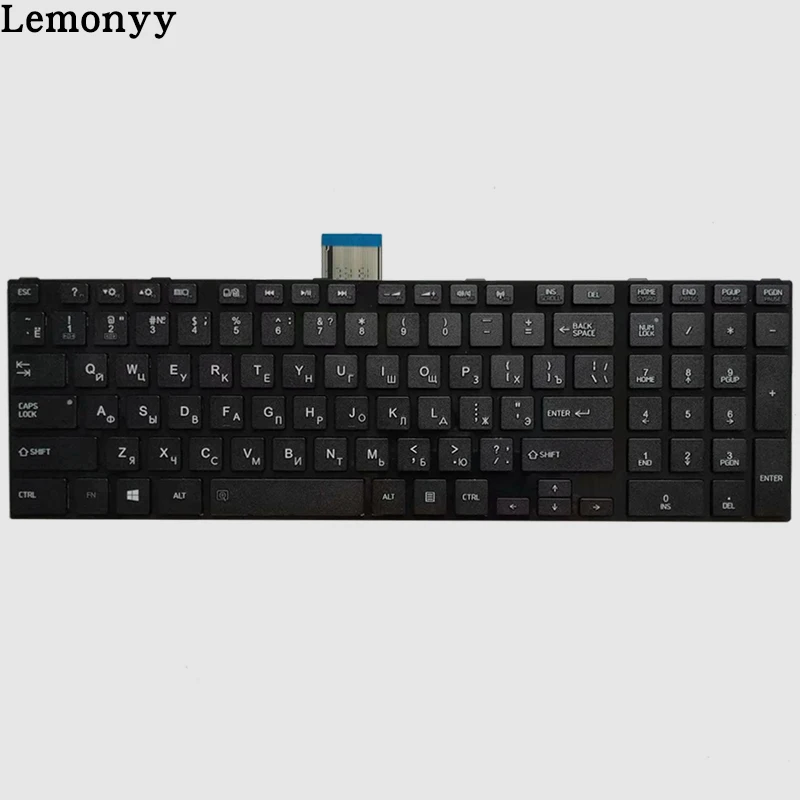 Новая русская клавиатура для ноутбука TOSHIBA SATELLITE L850 L850D P850 L855 L855D L870 L870D RU черная/белая клавиатура