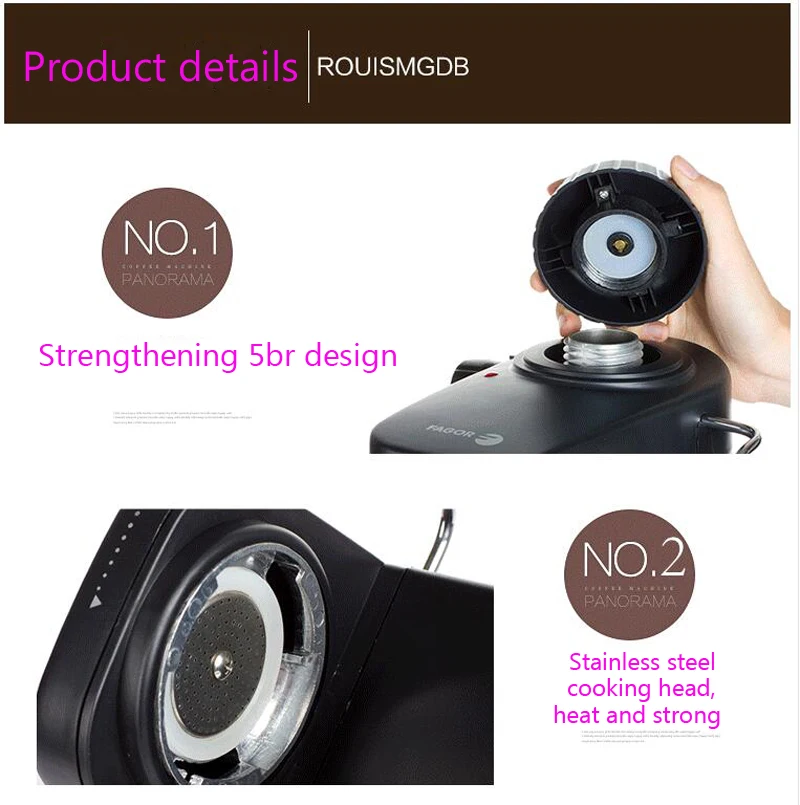 

Espresso Italian household semi-automatic fancy coffee machine, commercial steam coffee pot