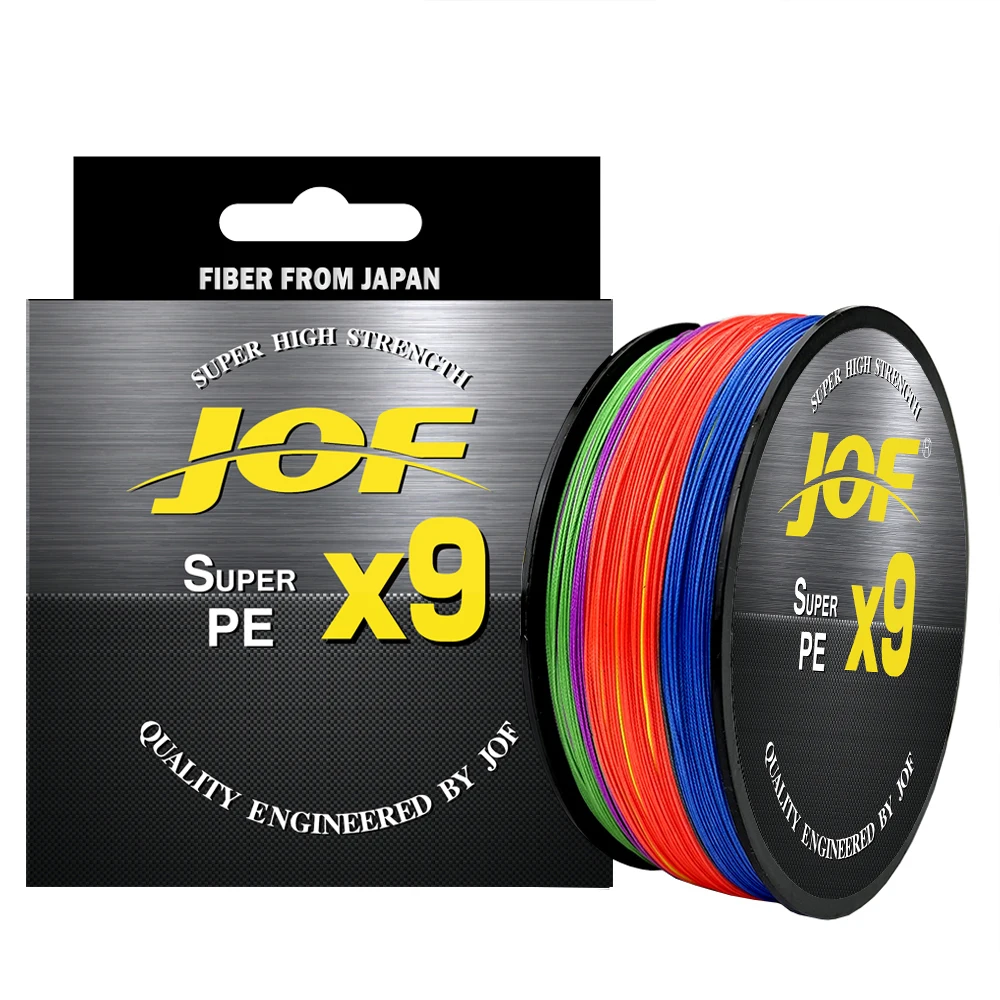 

JOF 500m-100m High Strong PE Fishing Line 9 Strands Strong Strength 0.14-0.4mm Various Colors Fishing Line
