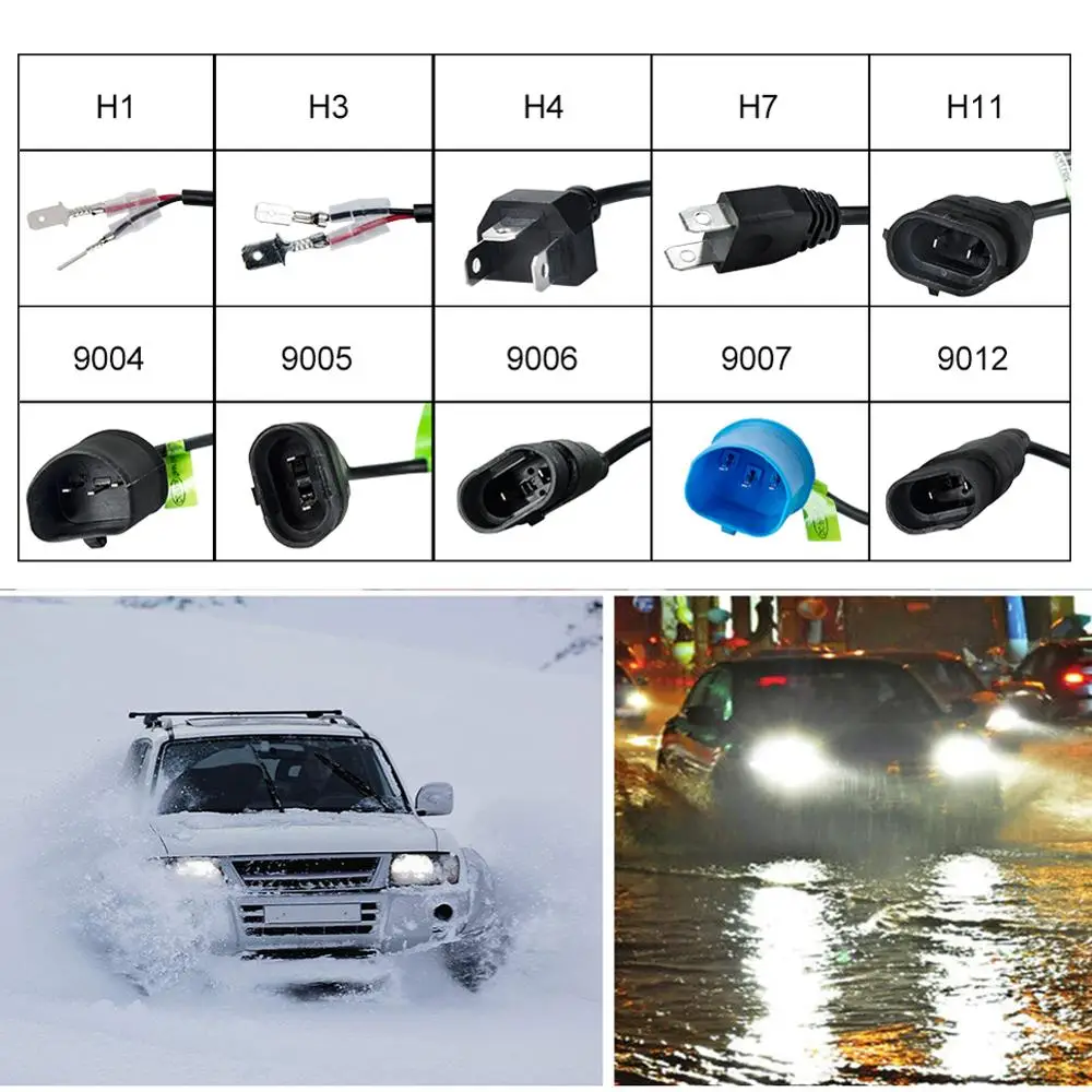 Светодиодный H7 H4 H1 H11 H8 Автомобильная Лампа 6000K лампа 9005 9006 HB3 HB4 12V 24V K Серия COB/1860 чип люсис привело Para Авто ампулы светодиодный Voiture