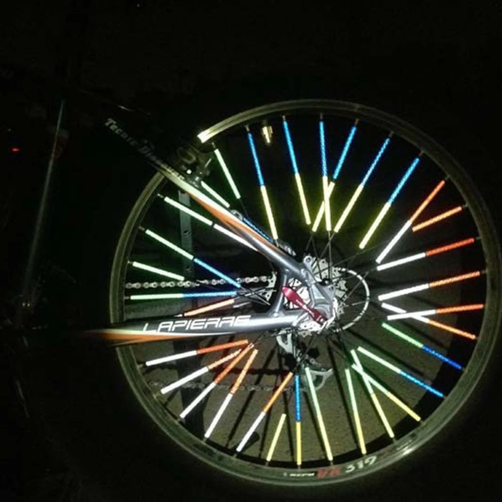 Отражающие наклейки на спицы велосипеда 12 шт./компл. предупреждающая трубка обод