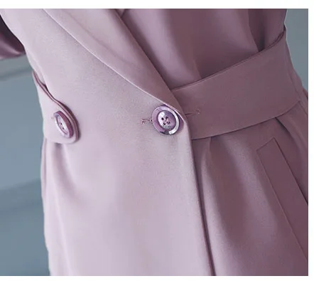 

Windbreaker Women's Mid-length Spring New Autumn Temperament Trench Coat Pocket Single-breasted Casual Slim Coats Mujer Z212